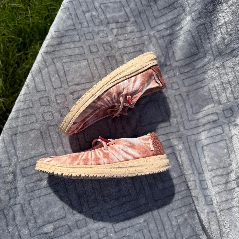 Hey Dude Wendy Youth Tie Dye Rose Pink Slip On Loafers Shoes Kids Size 11 K11